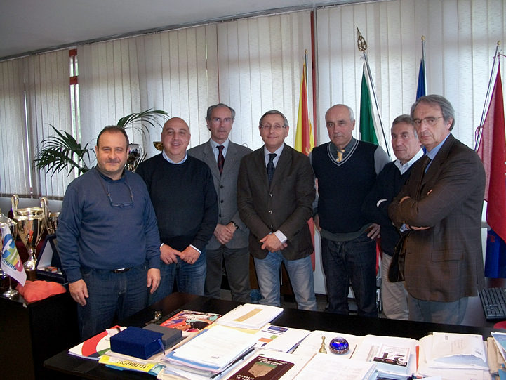 Nella foto da sinistra: Lorenzo Gugliara, Francesco La Rosa, Daniele Lo Porto, Luca Di Mauro, Giacomo Cagnes, Antonino Puleo e Santo Signorelli.