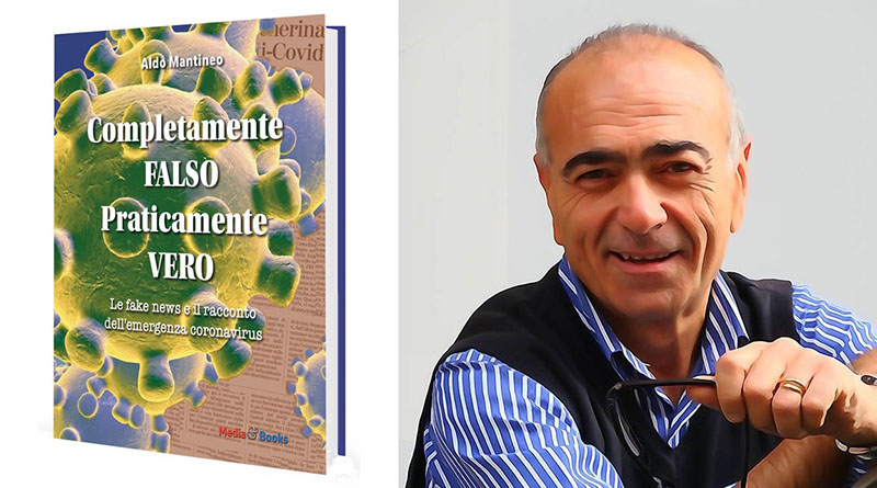 Copertina del libro Completamente falso, praticamente vero, di Aldo Mantineo